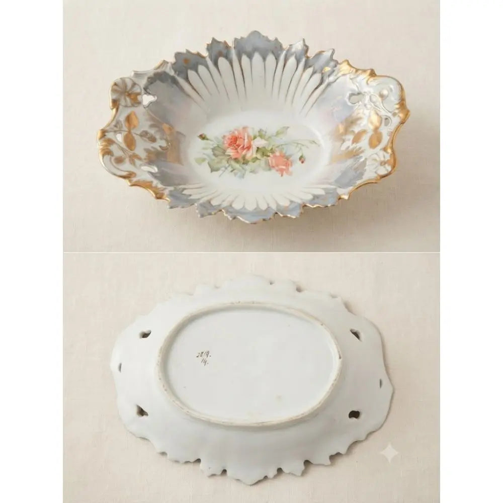 Vintage Fine Porcelain, 12” x 9”inches Oval Shape